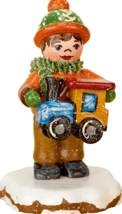 Kinder Hubrig Volkskunst Hubrig Winterkinder*Miniatur Winterkind Paulchens Weihnachtswunsch, 8 cm, von