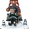 Hubrig Volkskunst Neuheiten*Miniatur Winterkind Schlittenfahrerin, 7 cm, von