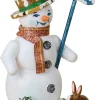 Kinder Hubrig Volkskunst Hubrig Winterkinder*Miniatur Winterkind Schneemann Rutschgefahr von
