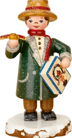 Kinder Hubrig Volkskunst Hubrig Winterkinder*Miniatur Winterkind Vater kauft ein von