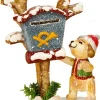 Kinder Hubrig Volkskunst Hubrig Winterkinder*Miniatur Winterkind Zeitungsbote, 3er Set von