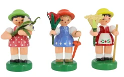Figurenland Uhlig GmbH Blumenmädchen*Miniaturen Blumenmädchen, 5 Stück, handbemalt von