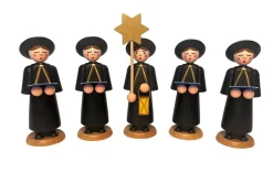 SEIFFENcom by Nestler GmbH Neuheiten*Miniaturen Kurrendefiguren, 5-teilig, schwarz von SEIFFEN.COM