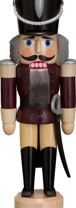 Seiffener Volkskunst eG Nussknacker*Nussknacker Husar, aubergine lasiert, 28 cm von