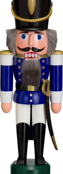 Seiffener Volkskunst eG Neuheiten | Nussknacker*Nussknacker Husar, blau, 28 cm von