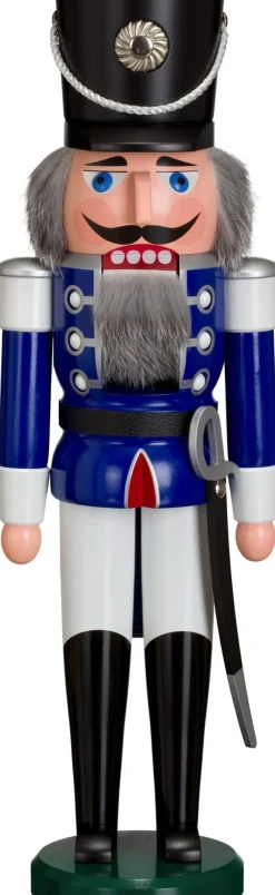 Seiffener Volkskunst eG Nussknacker*Nussknacker Husar in blau, 50 cm von