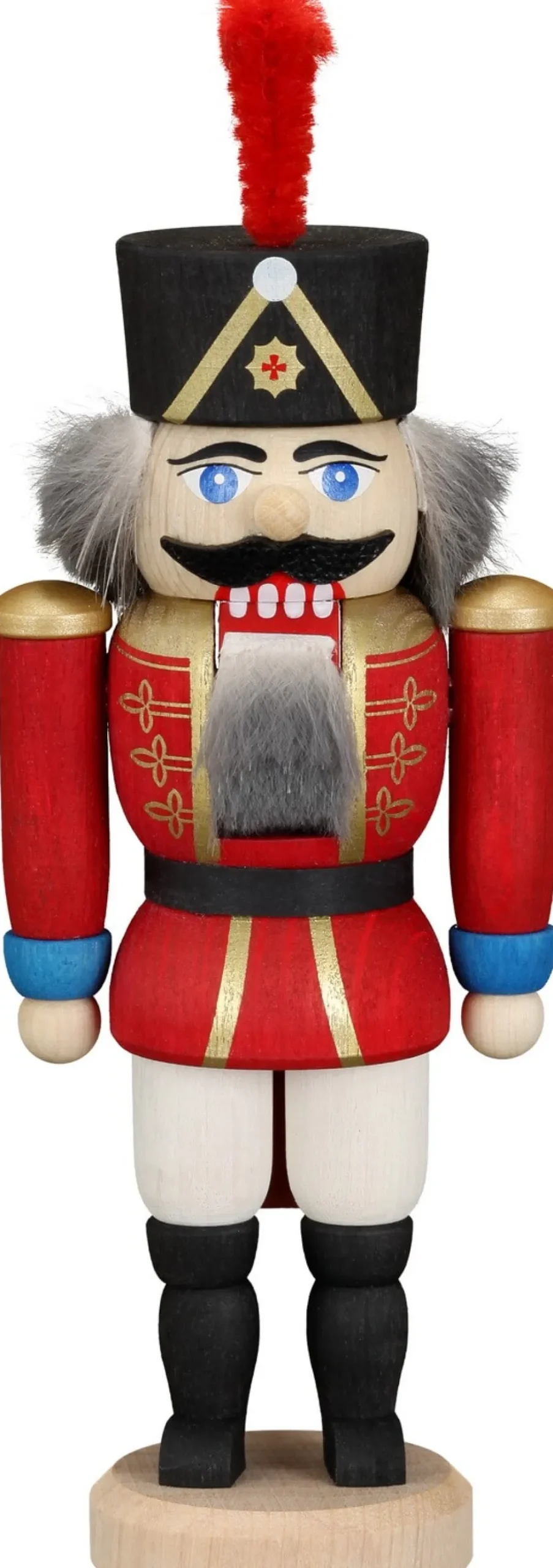 Seiffener Volkskunst eG Neuheiten | Auslaufartikel*Nussknacker Husar, rot, 15 cm von Seiffener Volkskunst
