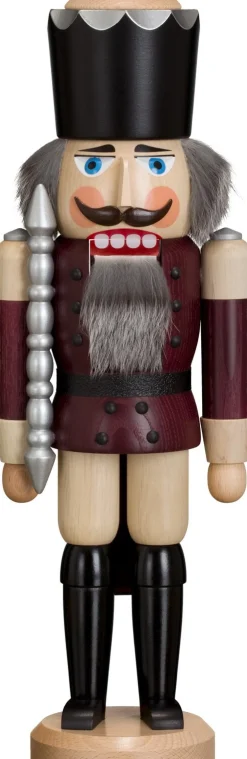 Seiffener Volkskunst eG Nussknacker*Nussknacker König, aubergine, 39 cm von