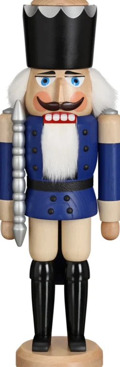 Seiffener Volkskunst eG Nussknacker*Nussknacker König, blau, 39 cm von