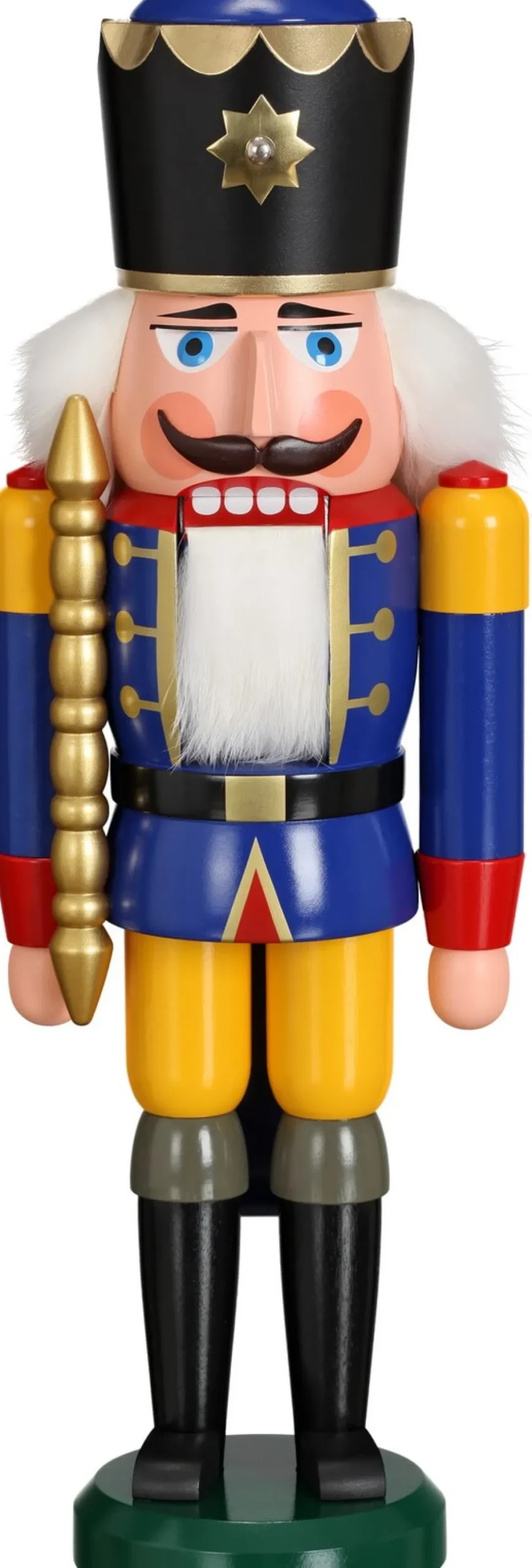 Seiffener Volkskunst eG Neuheiten*Nussknacker König, blau, 38 cm von