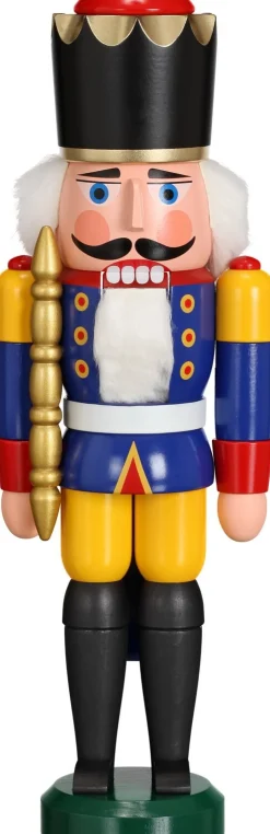 Seiffener Volkskunst eG Neuheiten*Nussknacker König, blau, 29 cm von