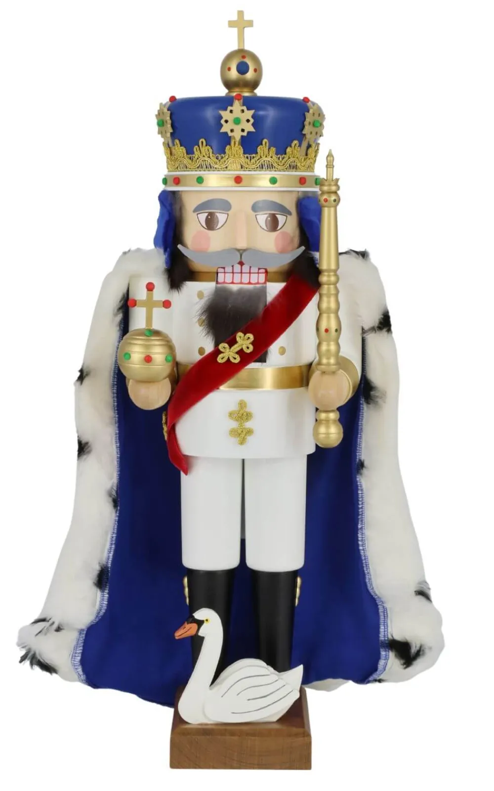 Richard Glässer GmbH Nussknacker*Nussknacker König Ludwig II. von Bayern mit Umhang, 52 cm von Richard Glässer
