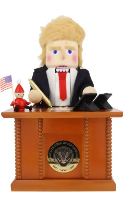 Steinbach Nussknacker Nussknacker*Nussknacker Präsident Trump am Schreibtisch im Oval Office - ein Stück Geschichte von Steinbach
