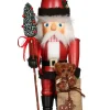 Christian Ulbricht Nussknacker*Nussknacker Weihnachtsmann mit Teddy, 45 cm von