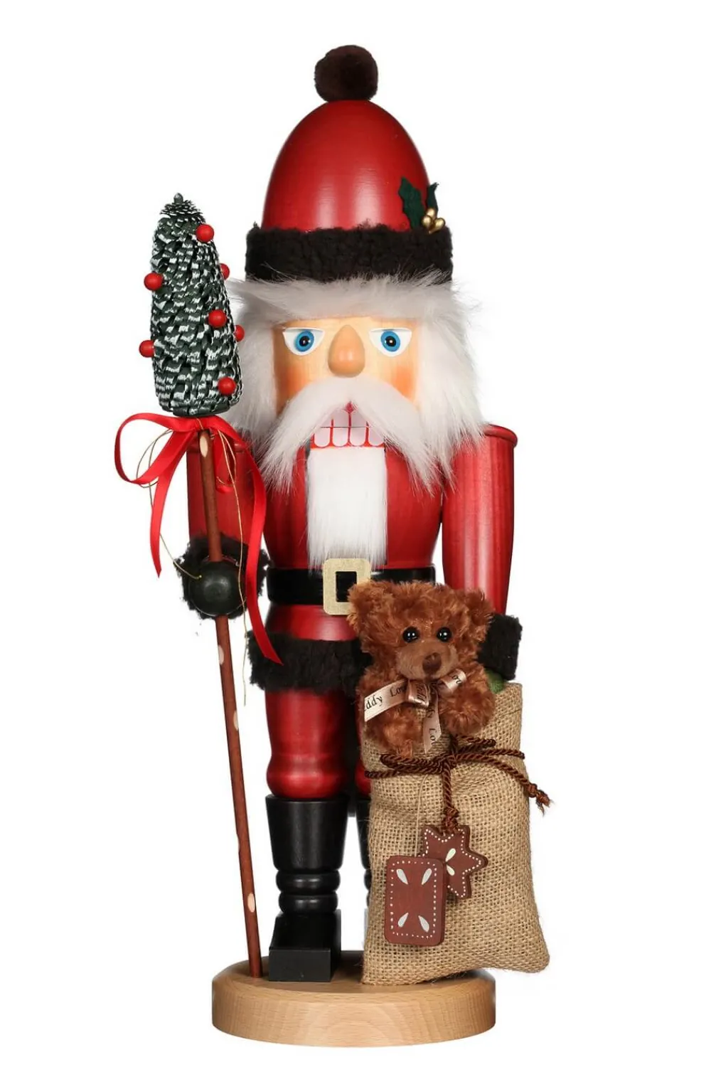 Christian Ulbricht Nussknacker*Nussknacker Weihnachtsmann mit Teddy, 45 cm von