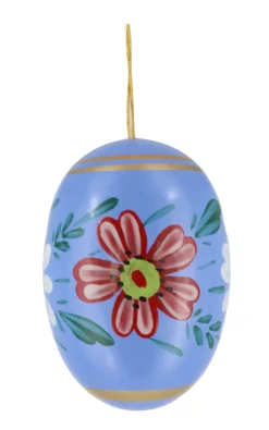 Figurenland Uhlig GmbH Ostereier*Osterei blau mit Blumen von