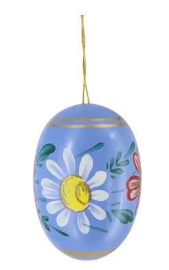 Figurenland Uhlig GmbH Ostereier*Osterei blau mit Blumen von