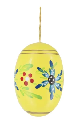 Figurenland Uhlig GmbH Ostereier*Osterei gelb mit Blumen von