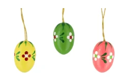 Figurenland Uhlig GmbH Ostereier*Ostereier mit Blümchen, 6 Stück, 2 cm von