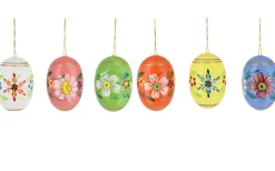Figurenland Uhlig GmbH Neuheiten*Ostereier mit zarten Blüten, 5 cm, 6 Stück von