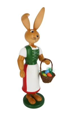 Holzkunst Gahlenz Osterhasen*Osterhase - Häsin mit langem Rock, 55 cm von