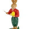 Holzkunst Gahlenz Osterhasen*Osterhase - Häsin mit Pinsel und Ei, 12 cm von