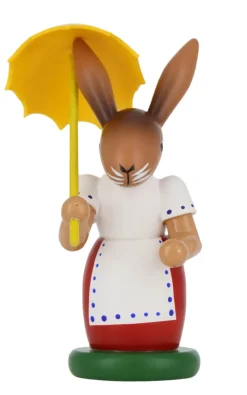 SEIFFENcom by Nestler GmbH Neuheiten | Osterhasen*Osterhase - Häsin mit Schirm, 9 cm, von SEIFFEN.COM