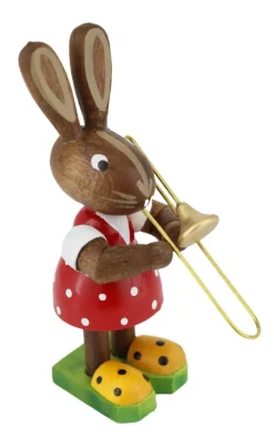 Figurenland Uhlig GmbH Osterhasen*Osterhase - Mädchen mit Posaune von