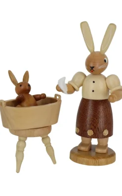 Müller Kleinkunst Neuheiten | Osterhasen*Osterhase - Mutter mit badendem Kind, 11 cm, von