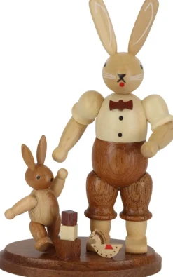 Müller Kleinkunst Osterhasen*Osterhase - Vater mit spielendem Kind, von