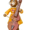 Hubrig Volkskunst Osterhasen*Osterhase Hasenmusikant - Mädchen mit Kontrabass von