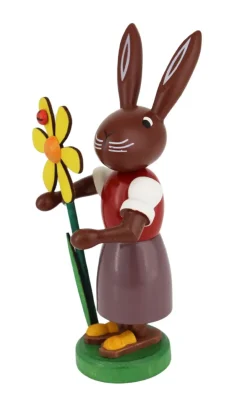 Thomas Preißler Osterhasen*Osterhase mit Blume, 9 cm von