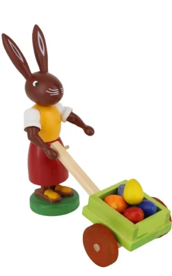 Thomas Preißler Osterhasen*Osterhase mit Eierkarre, 9 cm von