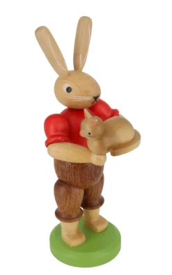 Müller Kleinkunst Osterhasen*Osterhase mit Katze, 11 cm, von