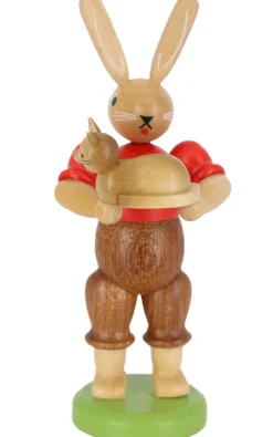 Müller Kleinkunst Osterhasen*Osterhase mit Katze, 11 cm, von