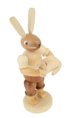 Müller Kleinkunst Osterhasen*Osterhase mit Katze, 11 cm, von