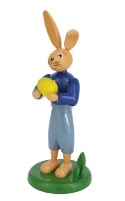 Holzkunst Gahlenz Auslaufartikel | Osterhasen*Osterhase mit langer Hose und Ei, 12 cm von