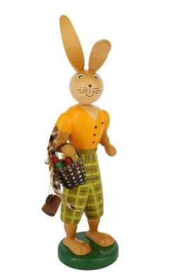 Holzkunst Gahlenz Osterhasen*Osterhase mit Picknickkorb, 25 cm von