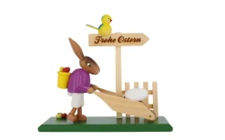 SEIFFENcom by Nestler GmbH Neuheiten*Osterhase mit Schubkarre, 12 cm, von SEIFFEN.COM