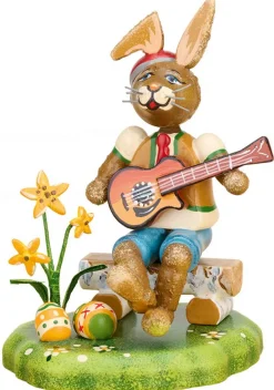 Hubrig Volkskunst Osterhasen*Osterhase Musikant Junge mit Gitarre von