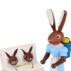 holz.kunst Stephan Kaden Neuheiten | Osterhasen*Osterhase Mutter mit Zwillingswagen, 6 cm, von Stephan Kaden