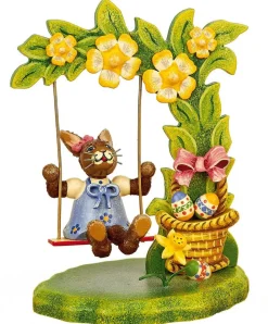 Hubrig Volkskunst Neuheiten | Osterhasen*Osterhase Sabinchens Blumenschaukel von