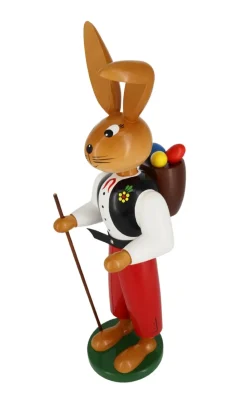 Holzkunst Gahlenz Osterhasen*Osterhase Wanderbursche, 55 cm von