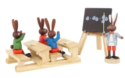 holz.kunst Stephan Kaden Neuheiten | Osterhasen*Osterhasen - Die kleine Hasenschule von Stephan Kaden