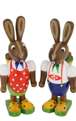 Figurenland Uhlig GmbH Osterhasen*Osterhasen - Paar mit Korb von