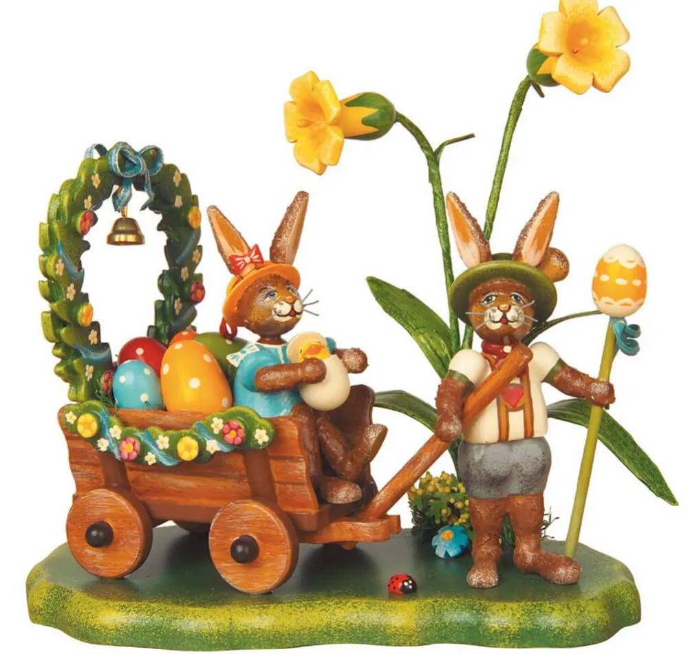 Hubrig Volkskunst Neuheiten*Osterhasen Auf zur Frühlingswiese, 14 cm von