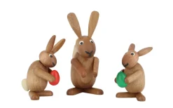Jan Stephani Neuheiten | Osterhasen*Osterhasengruppe, 3-teilig, braun, 5-8 cm von