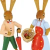 Zenker Osterhasen*Osterhasenpaar mit Korb und Schirm, 12 cm, von Ralf