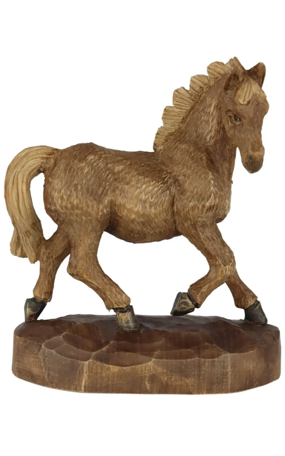 Schnitzkunst aus dem Erzgebirge Holzschnitzereien*Pferd gebeizt, 15 cm von