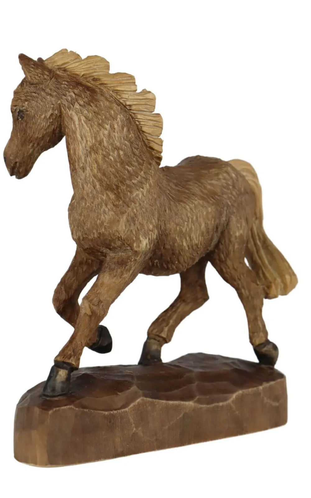 Schnitzkunst aus dem Erzgebirge Holzschnitzereien*Pferd gebeizt, 15 cm von